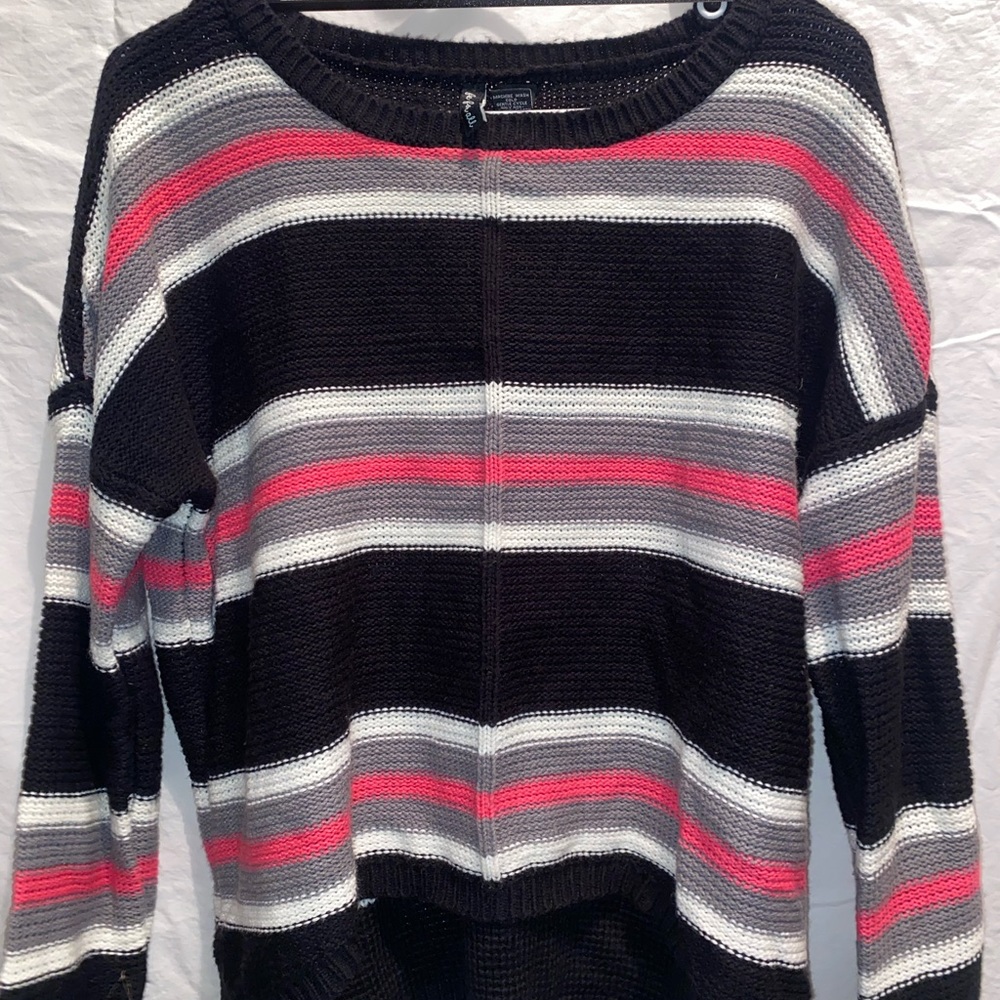 striped cropped sweater
